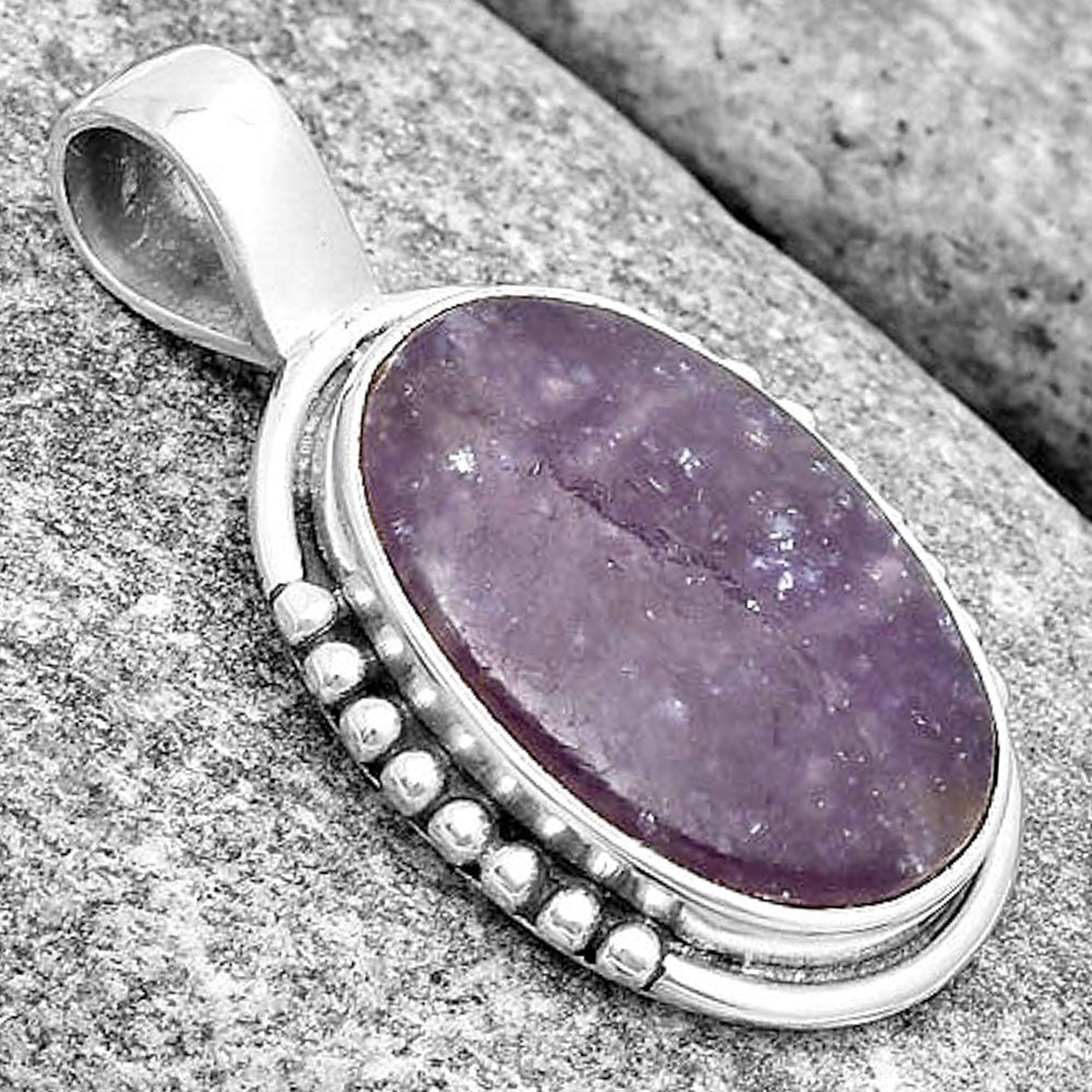 Natural Purple Lepidolite Pendant P-1326 SDP130681