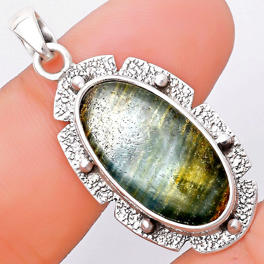 Natural Blue Aragonite Pendant P-1485 SDP130695