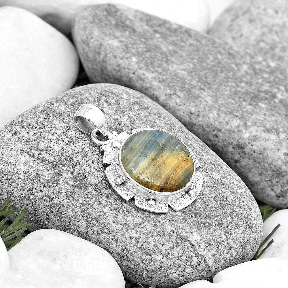 Natural Blue Aragonite Pendant P-1485 SDP130706