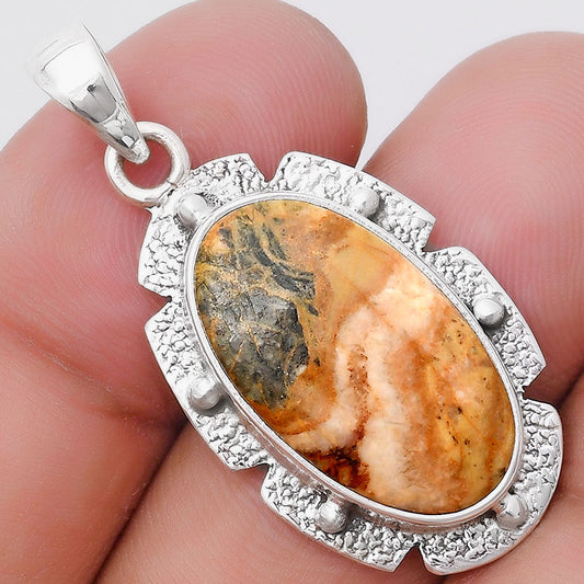 Natural Moroccan Yellow Jacket Jasper Pendant P-1485 SDP130708