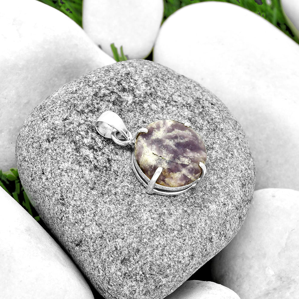 Natural Purple Lepidolite Pendant P-1013 SDP132115