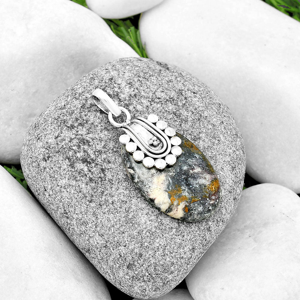 Natural Indian Blanket Jasper Pendant P-1599 SDP132478