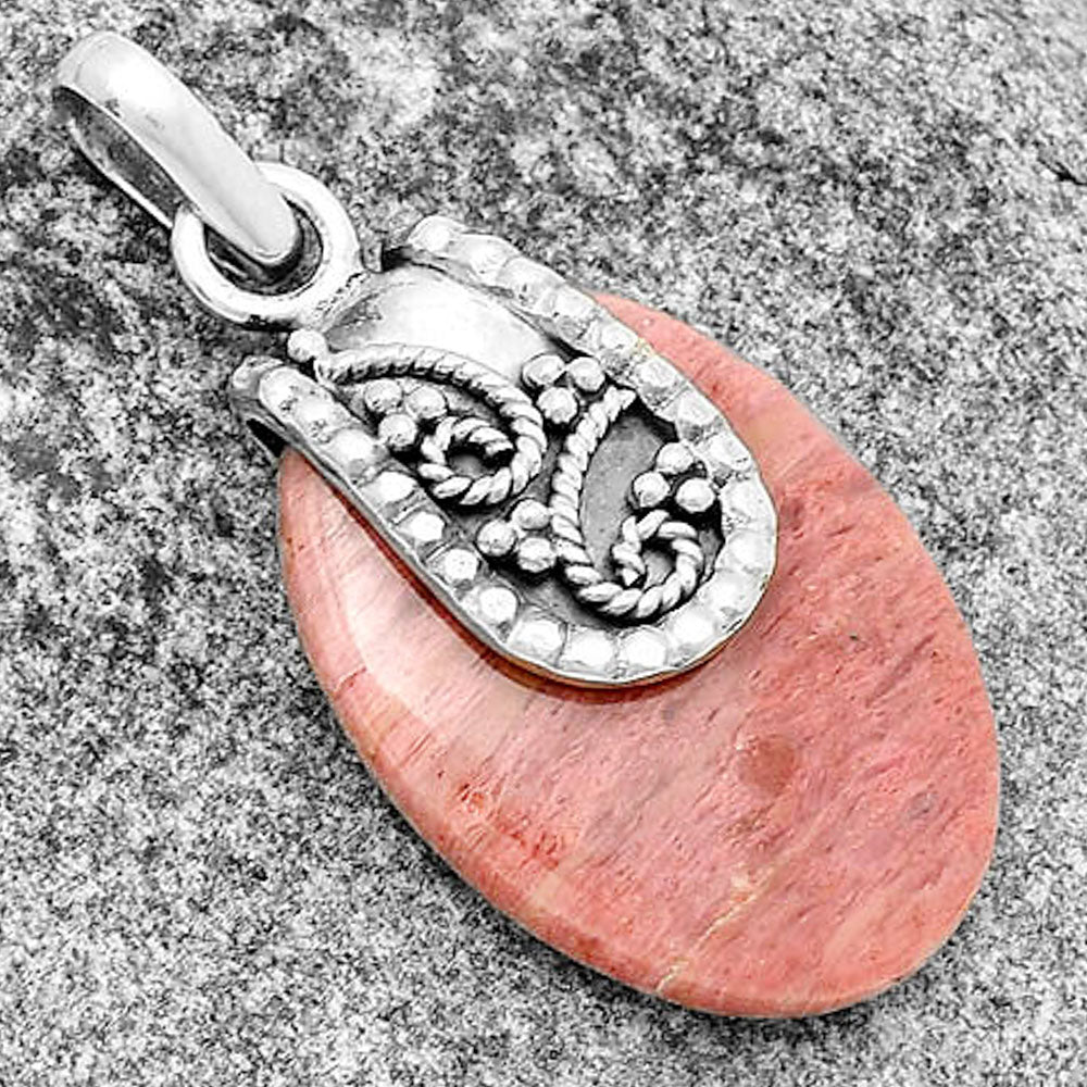 Natural Pink Tulip Quartz Pendant P-1313 SDP133179