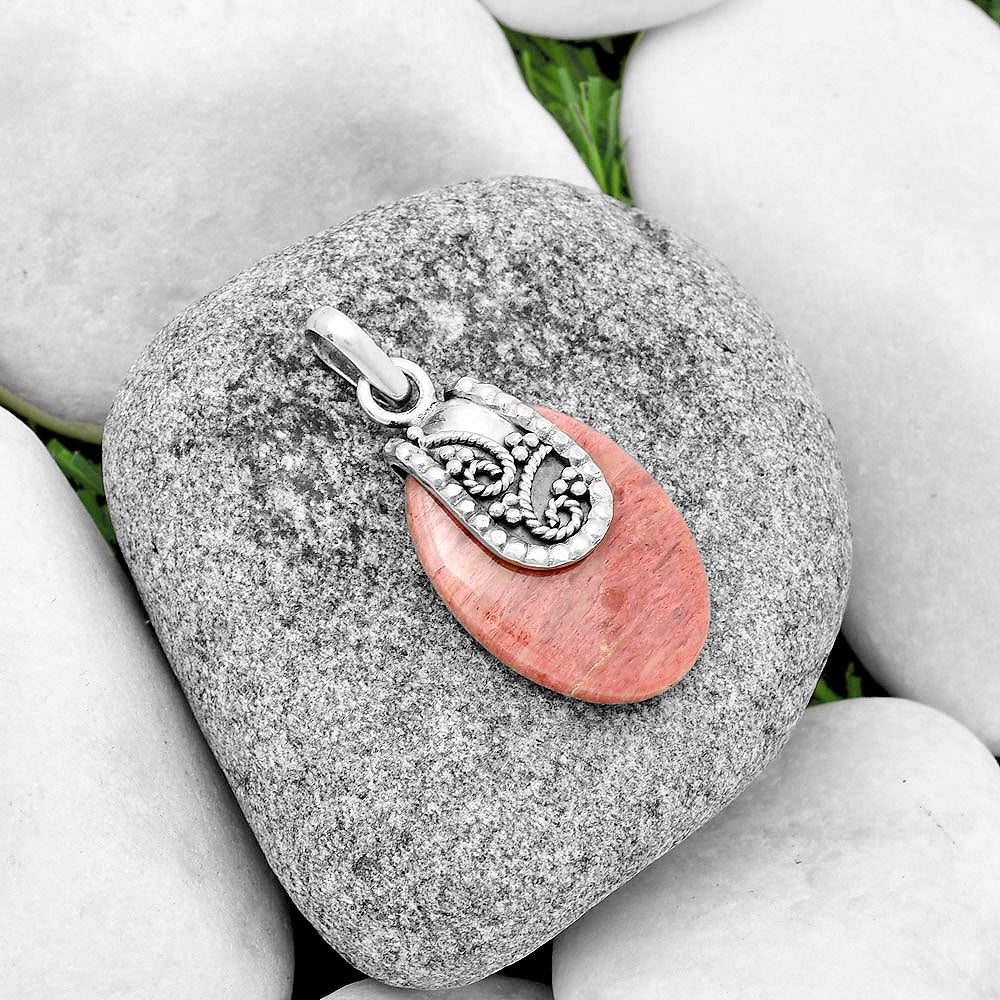 Natural Pink Tulip Quartz Pendant P-1313 SDP133179