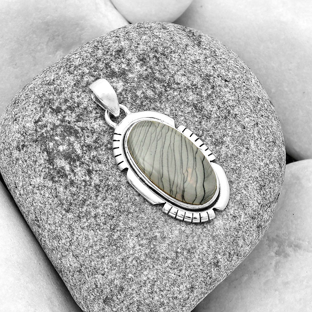 Natural Picasso Jasper Pendant P-1179 SDP134305