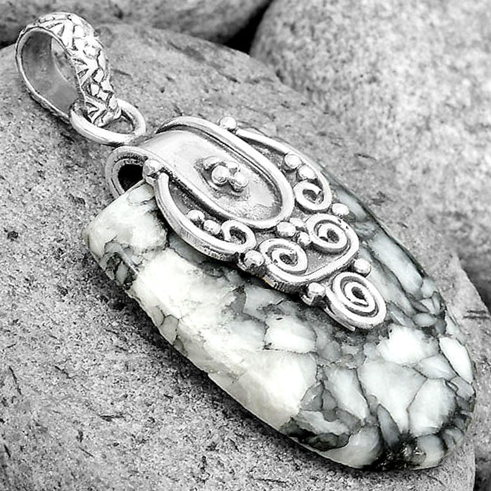 Natural Pinolith Stone Pendant P-1313 SDP134456
