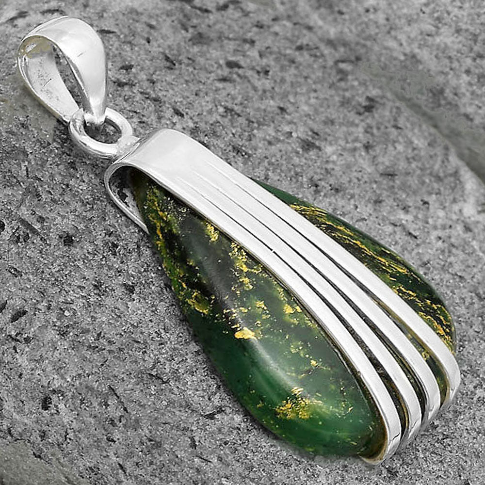 Natural Green Fuchsite Pendant P-1302 SDP136049