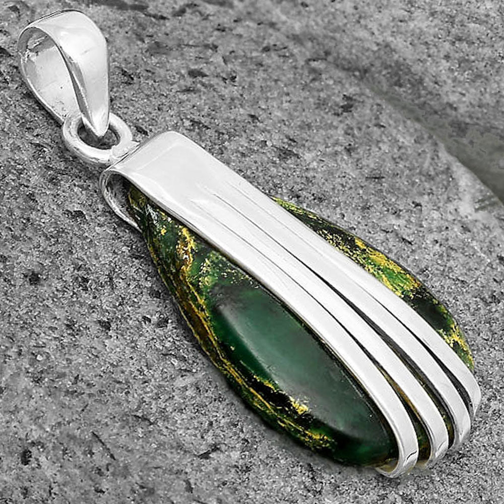 Natural Green Fuchsite Pendant P-1302 SDP136064