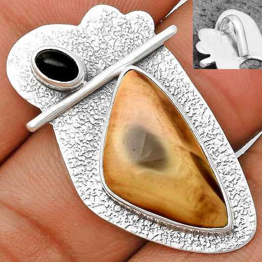 Imperial Jasper - Mexico & Black Onyx Pendant P-1338 SDP136096