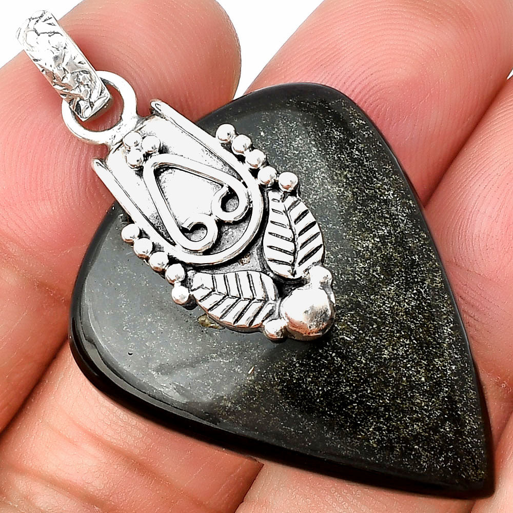 Natural Silver Obsidian Pendant P-1313 SDP136416
