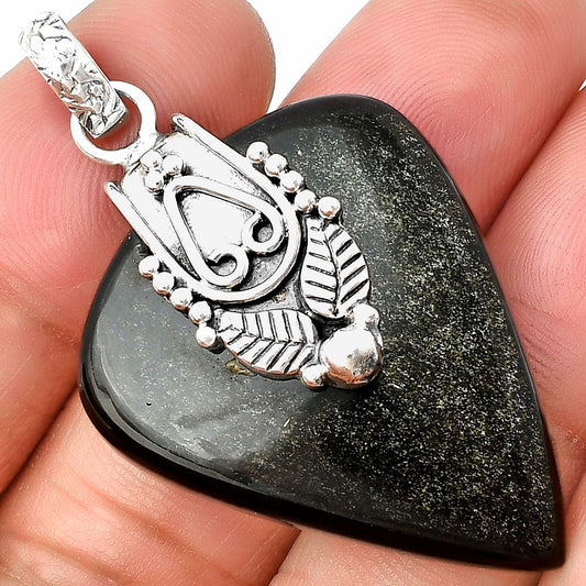 Natural Silver Obsidian Pendant P-1313 SDP136416