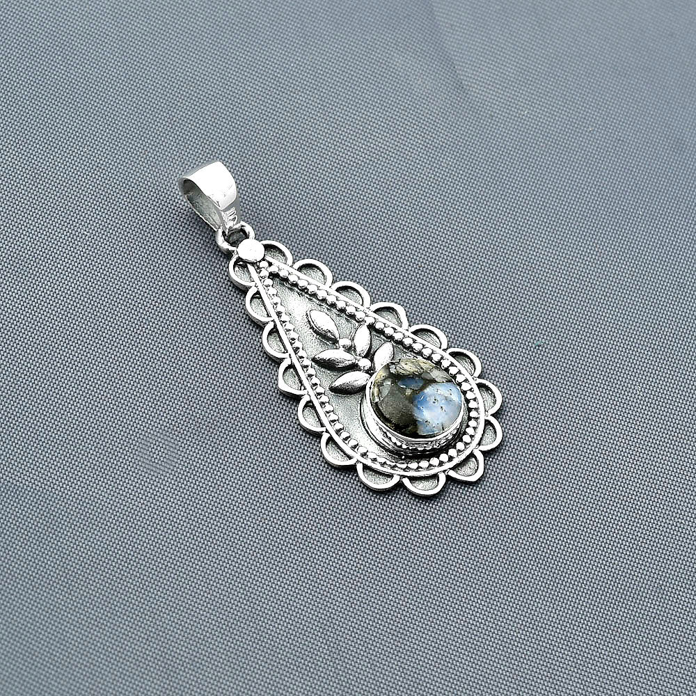 Llanite Blue Opal Crystal Sphere Pendant P-1033 SDP137922