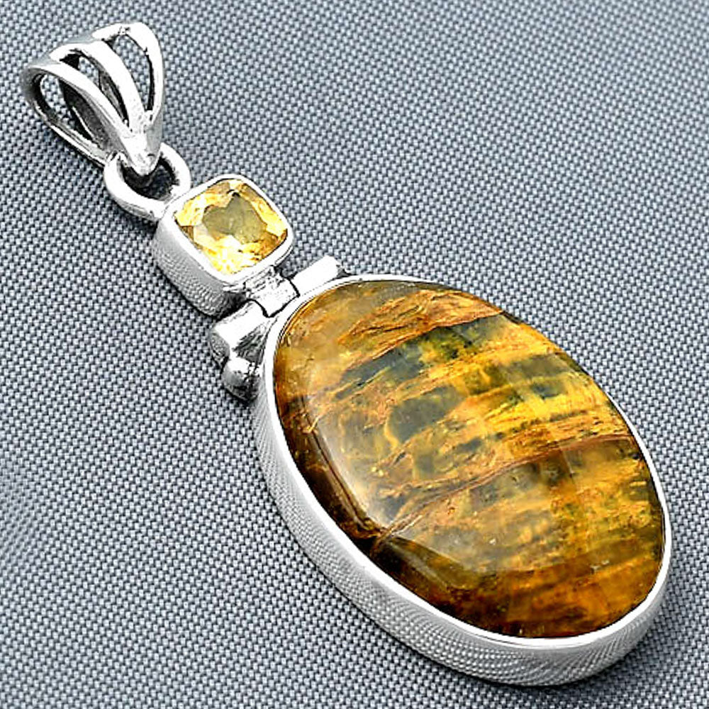 Natural Nellite & Citrine Pendant P-1108 SDP137974