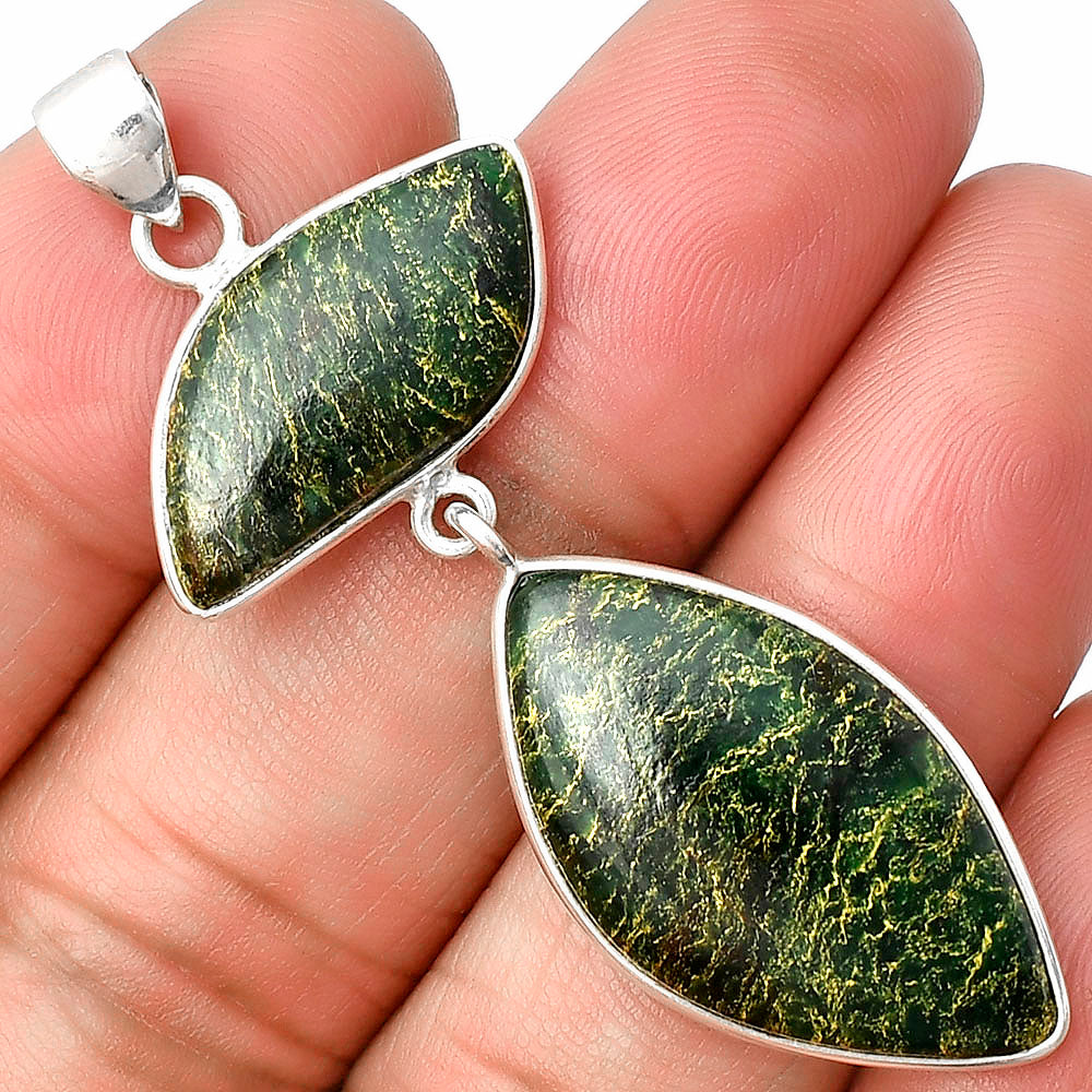 Natural Green Fuchsite Pendant P-1098 SDP138450