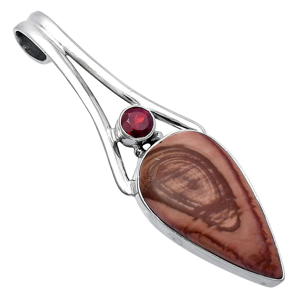 Imperial Jasper - Mexico & Garnet Pendant P-1006 SDP142951