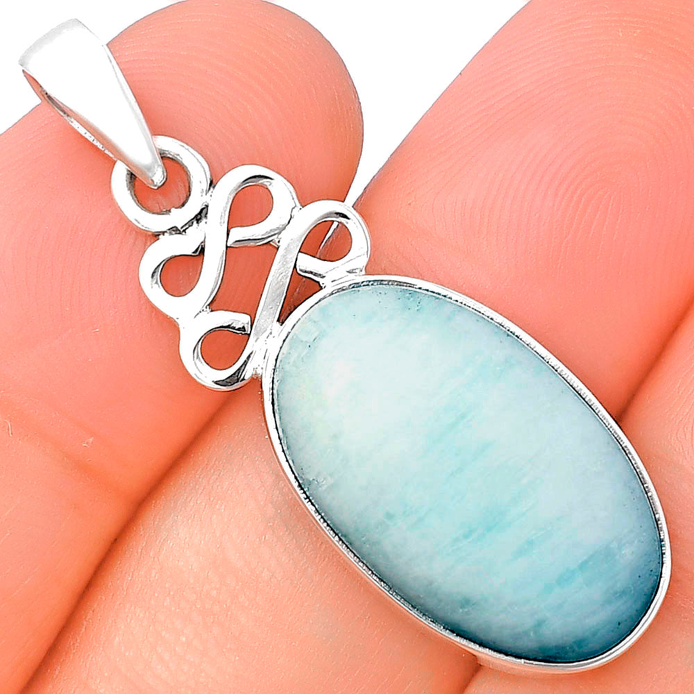 Natural Blue Aragonite Pendant P-1554 SDP143275