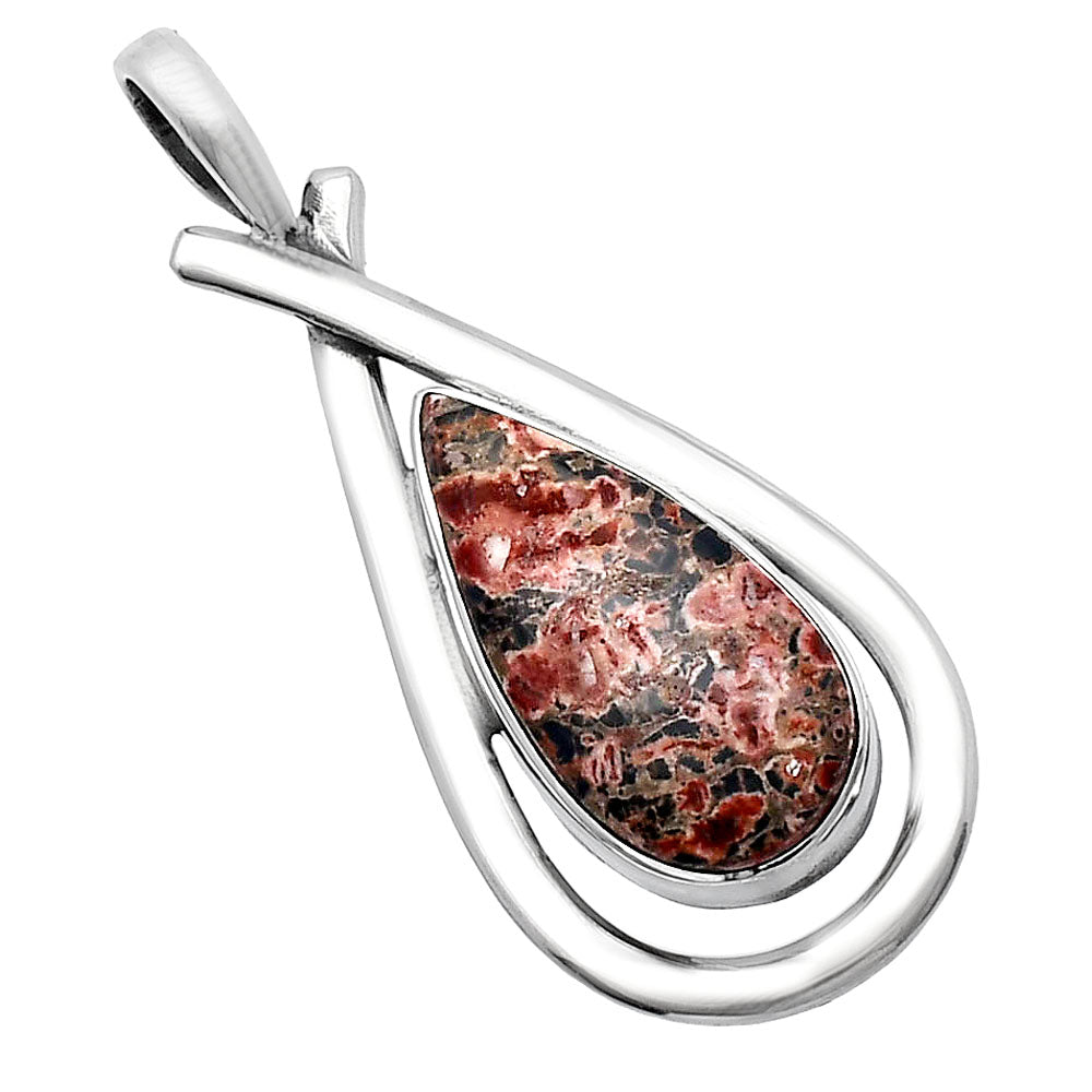 Natural Leopard Skin Jasper Pendant P-1314 SDP143986