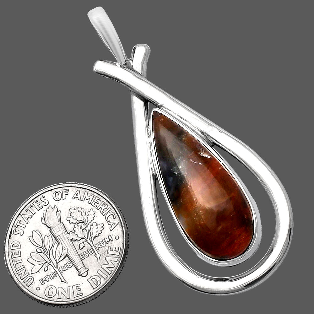 Natural Polygram Jasper Pendant P-1314 SDP144012