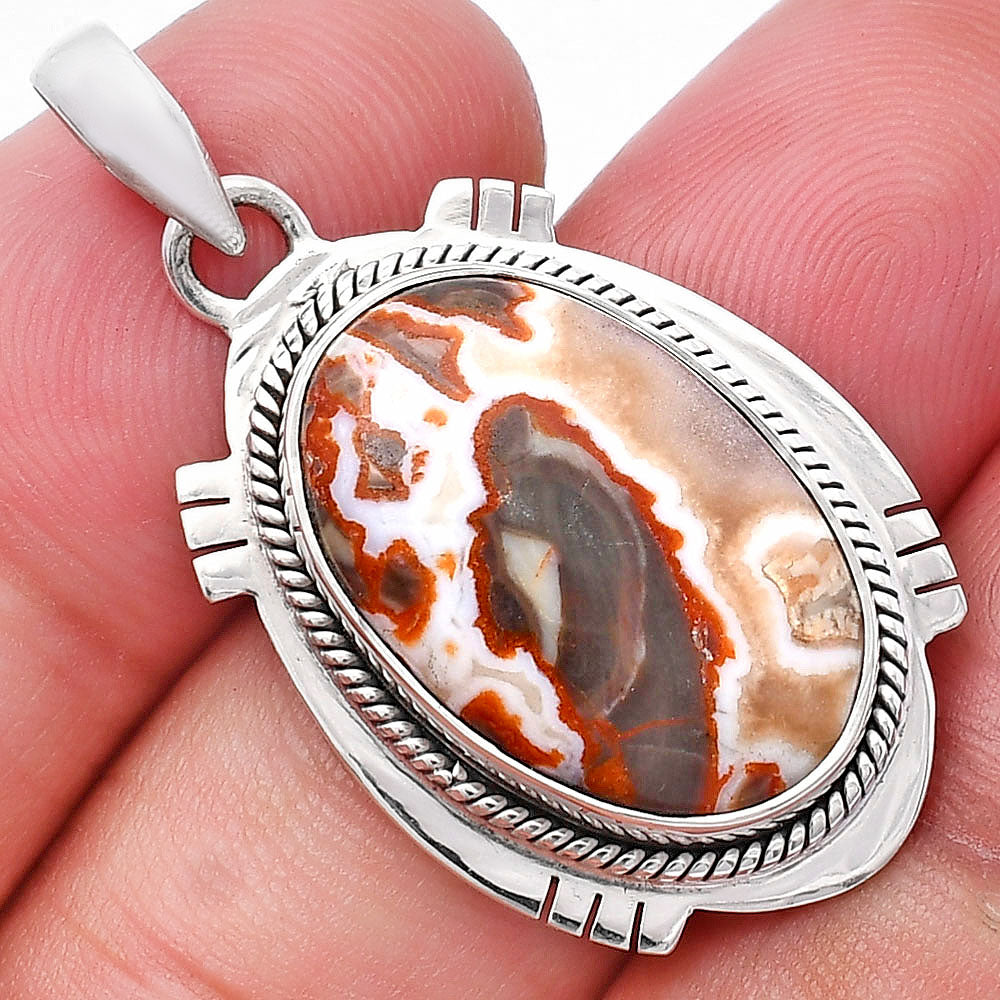 Natural Rosetta Picture Jasper Pendant P-1463 SDP144065