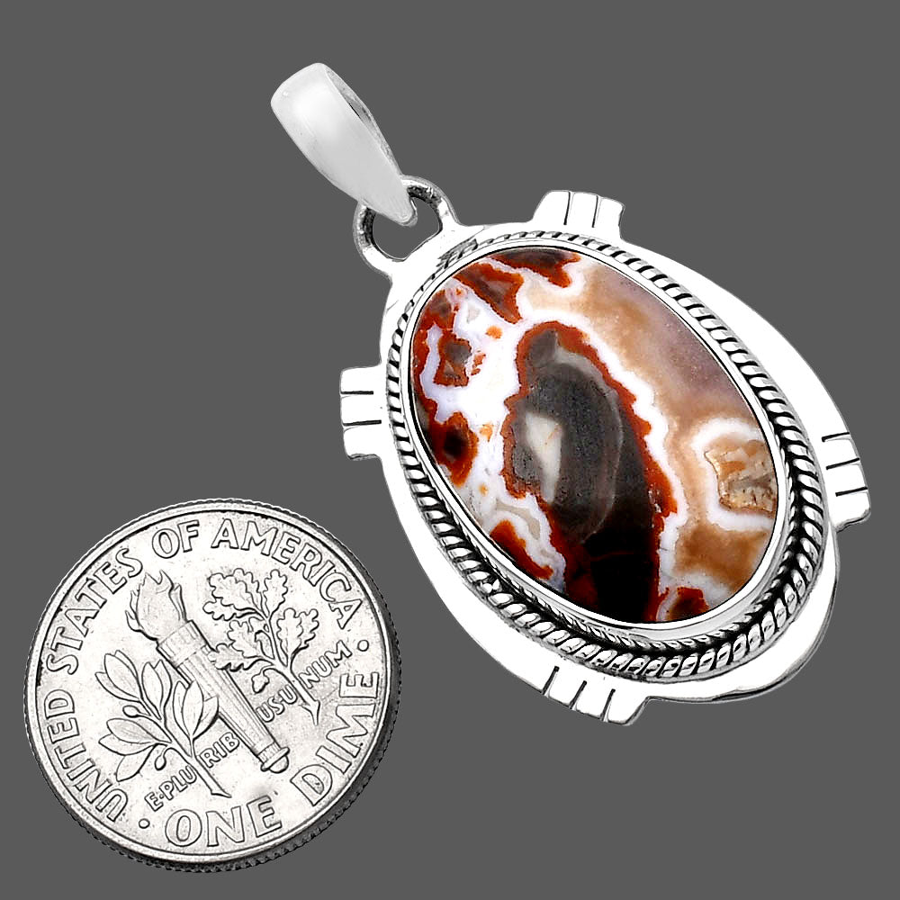 Natural Rosetta Picture Jasper Pendant P-1463 SDP144065
