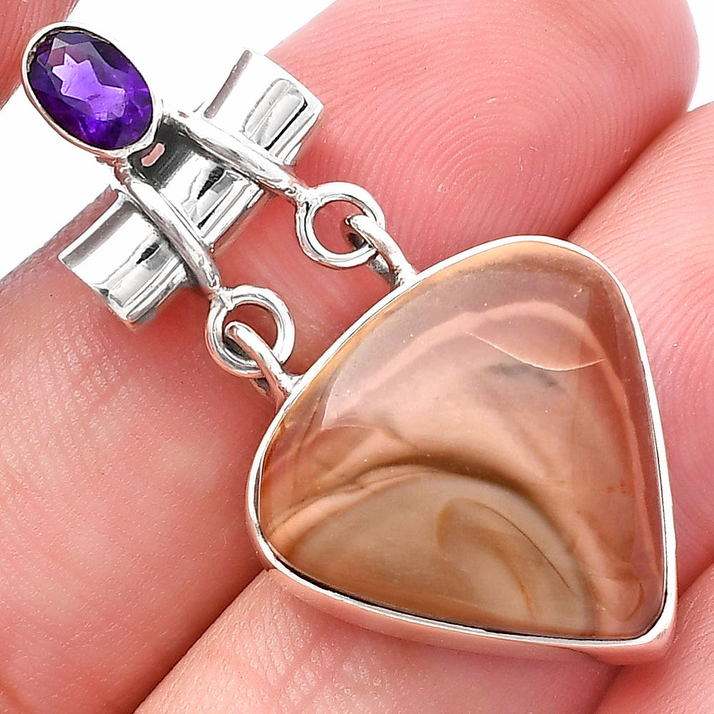 Imperial Jasper - Mexico & Amethyst Pendant P-1276 SDP144459