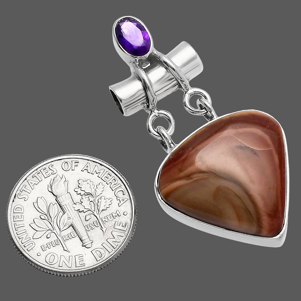 Imperial Jasper - Mexico & Amethyst Pendant P-1276 SDP144459