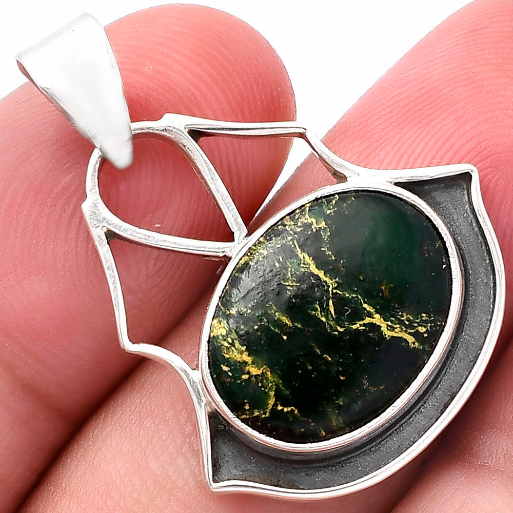 Natural Green Fuchsite Pendant P-1197 SDP144752