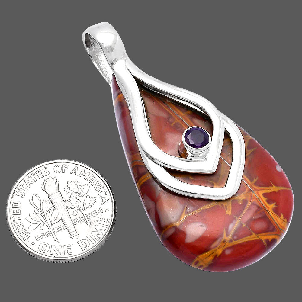 Natural Noreena Jasper & Amethyst Pendant P-1562 SDP145145