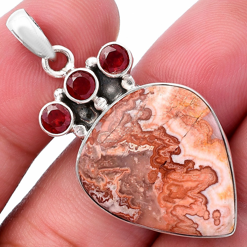 Rosetta Picture Jasper & Garnet Pendant P-1120 SDP145336