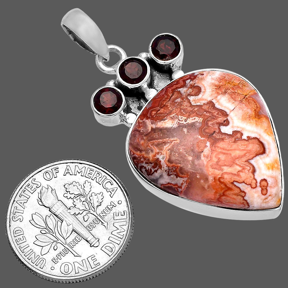 Rosetta Picture Jasper & Garnet Pendant P-1120 SDP145336