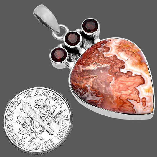Rosetta Picture Jasper & Garnet Pendant P-1120 SDP145336