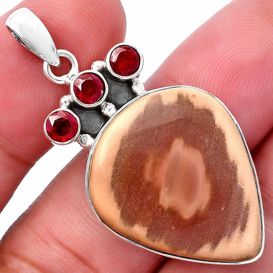 Imperial Jasper - Mexico & Garnet Pendant P-1120 SDP145352