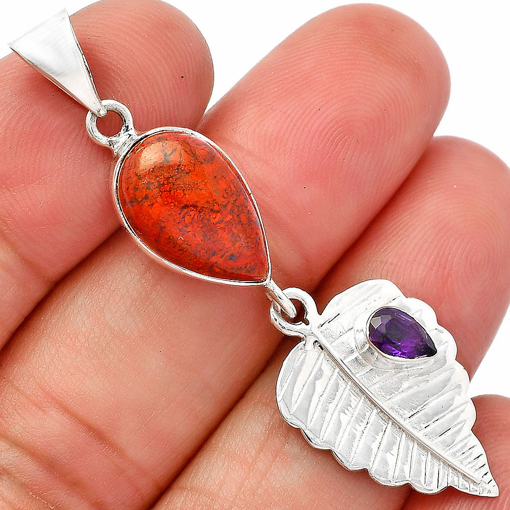 Rare Cady Mountain Agate & Amethyst Pendant P-1539 SDP146838