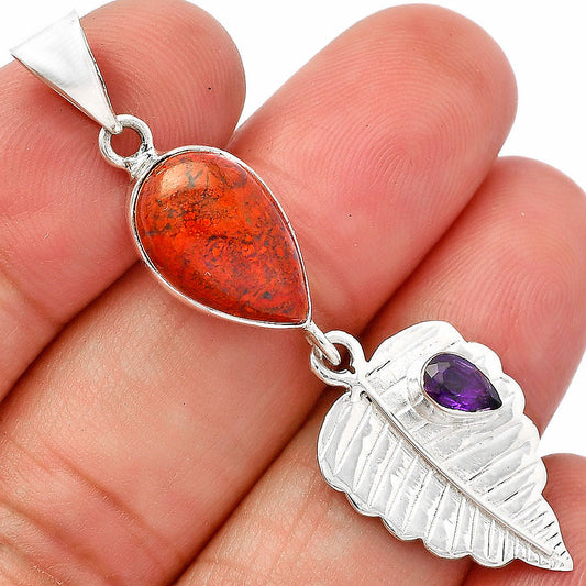 Rare Cady Mountain Agate & Amethyst Pendant P-1539 SDP146838
