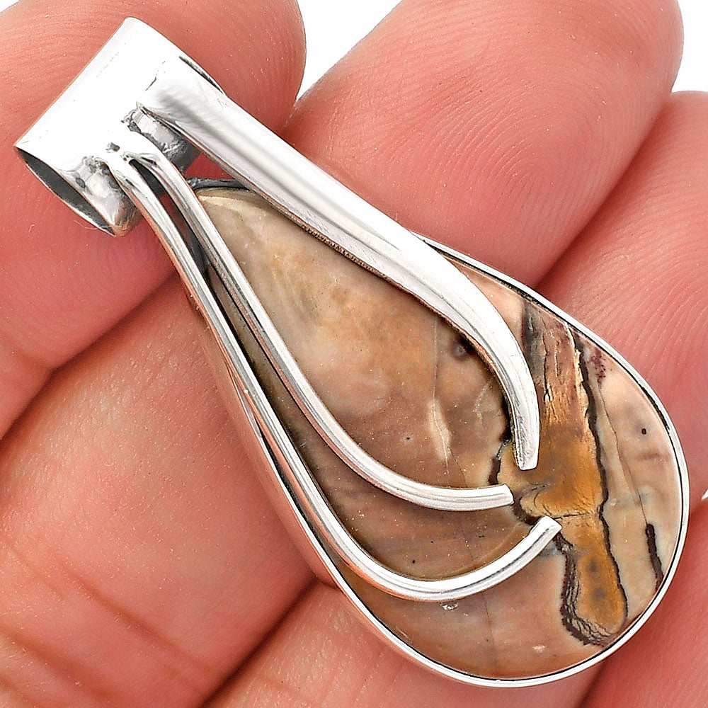 Natural Coffee Bean Jasper Pendant P-1252 SDP147241
