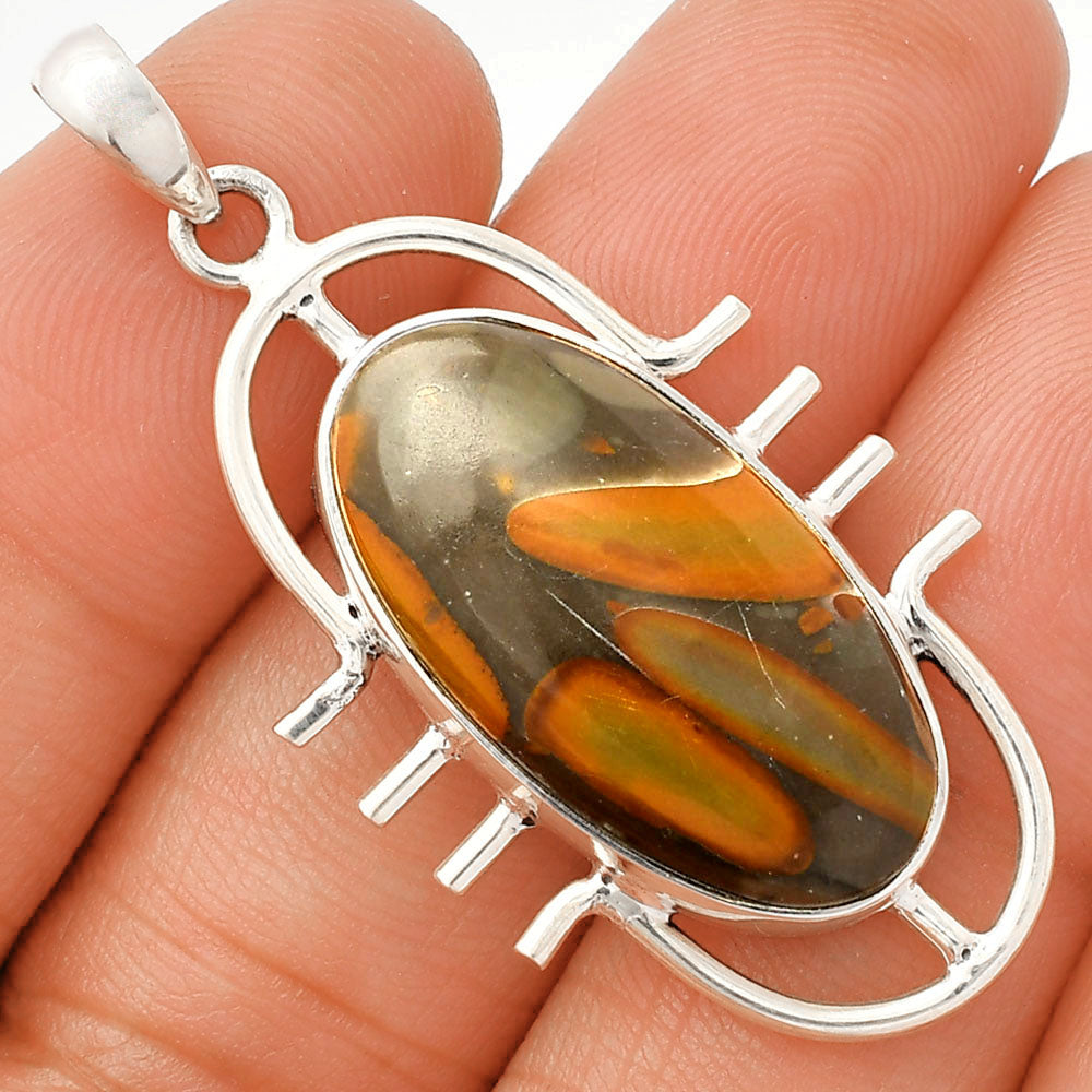Natural Bamboo Jasper Pendant P-1271 SDP148341