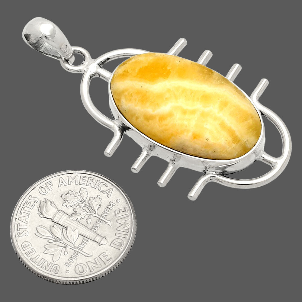 Natural Honey Aragonite Pendant P-1271 SDP148362