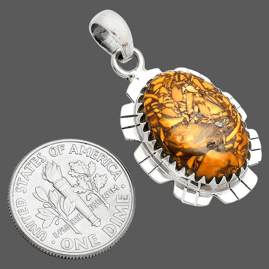 Natural Coquina Fossil Jasper - India Pendant P-1347 SDP148583