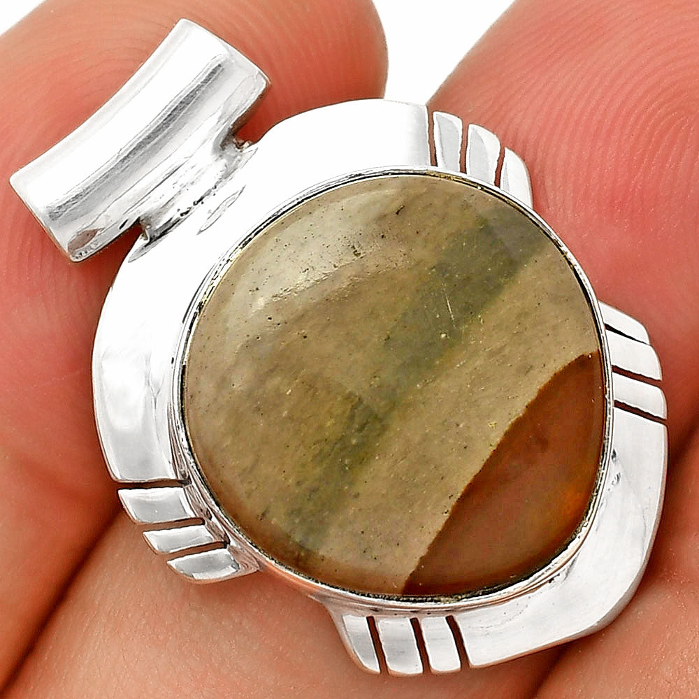 Natural Polygram Jasper Pendant P-1598 SDP148810