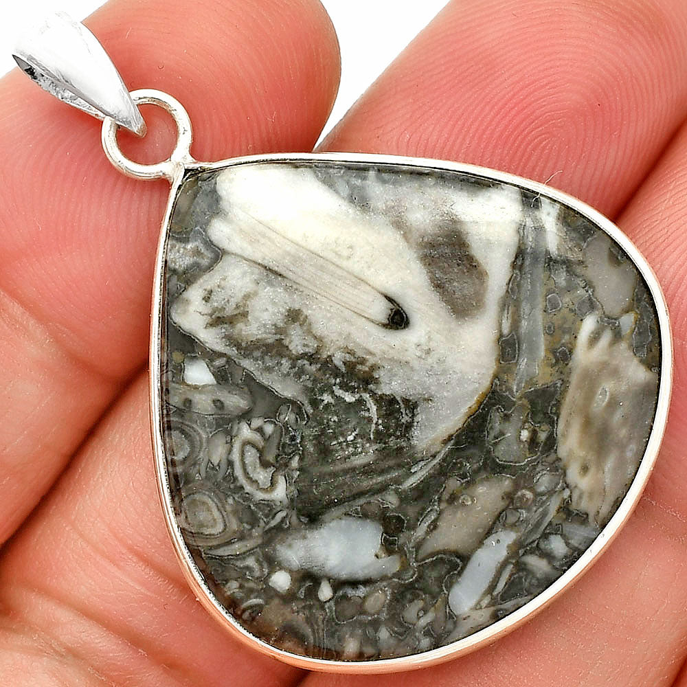 Natural Mexican Cabbing Fossil Pendant P-1001 SDP150454