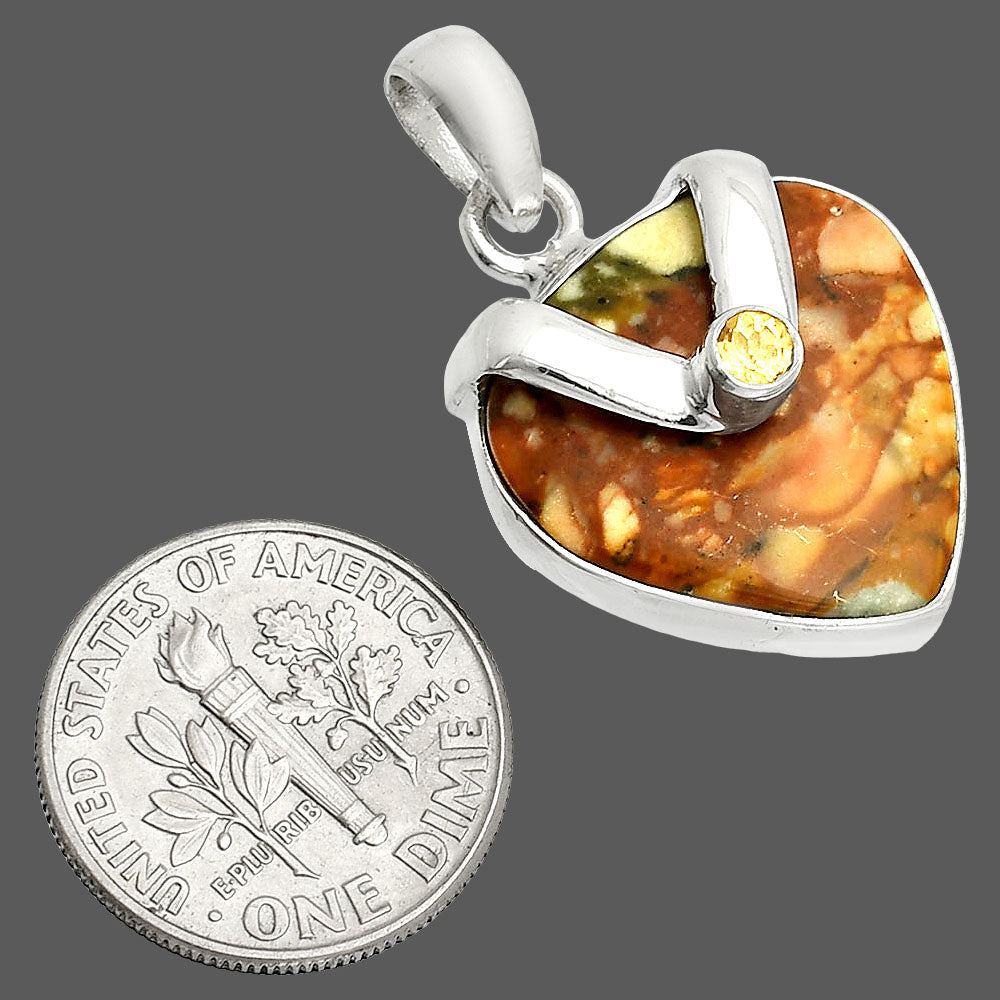 Rocky Butte Picture Jasper & Citrine Pendant P-1735 SDP150715