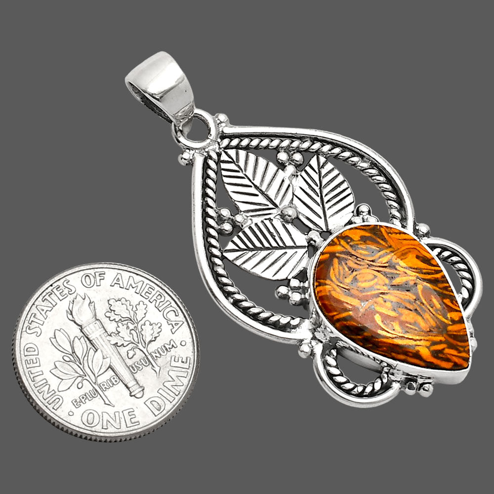 Natural Coquina Fossil Jasper - India Pendant P-1258 SDP151886