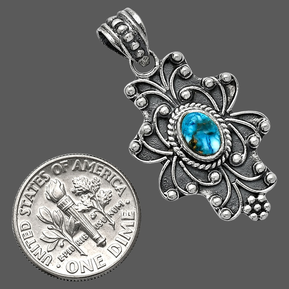 Spiny Oyster Turquoise - Arizona Pendant P-1558 SDP153139