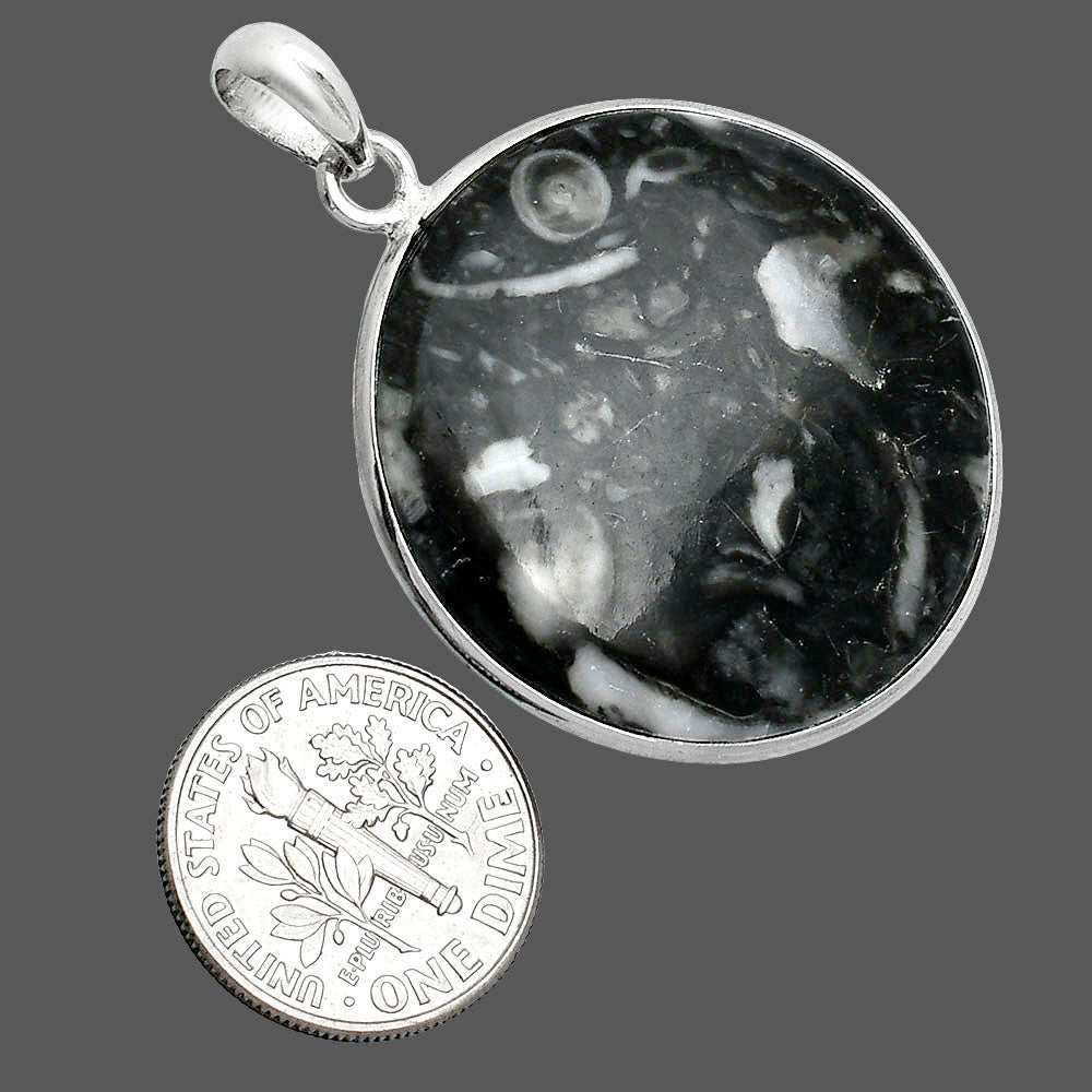 Natural Mexican Cabbing Fossil Pendant P-1001 SDP153321