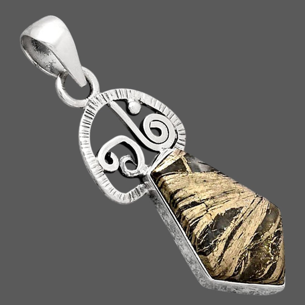 Natural Feder Pyrite Pendant P-1687 SDP154059