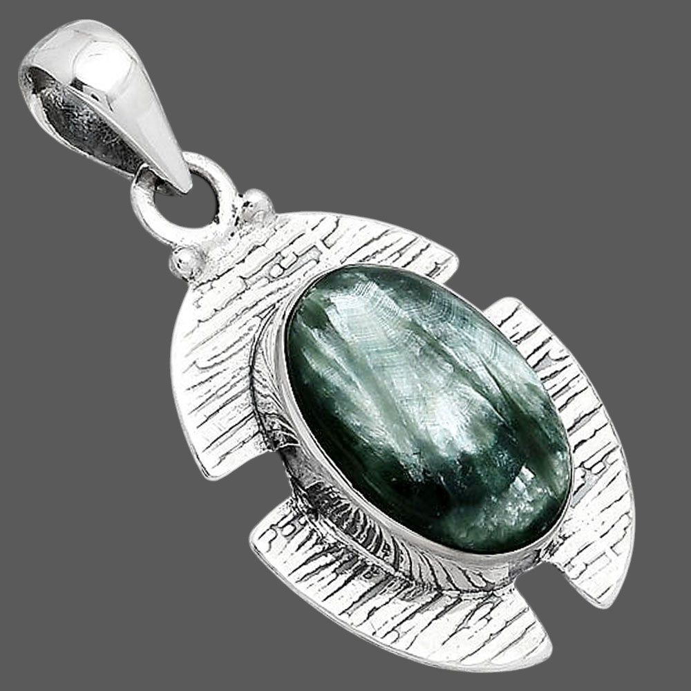 Natural Russian Seraphinite Pendant P-1705 SDP154251