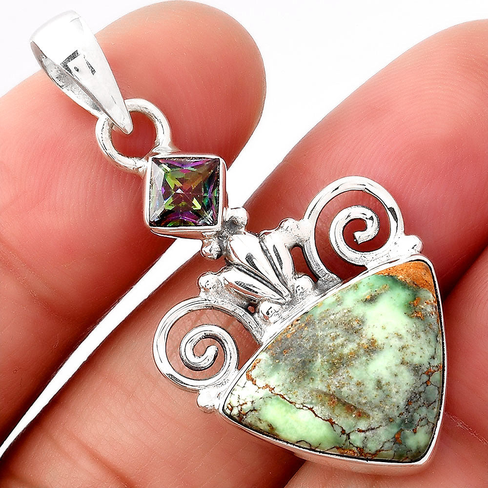 Australian Variscite and Green Onyx Pendant P-1710 SDP154302