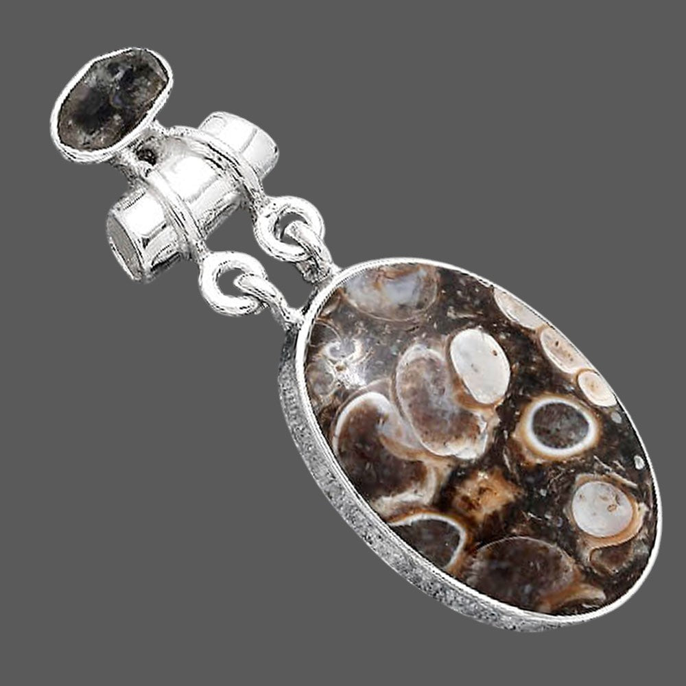 Turtella Jasper and Herkimer Diamond Pendant P-1276 SDP155204