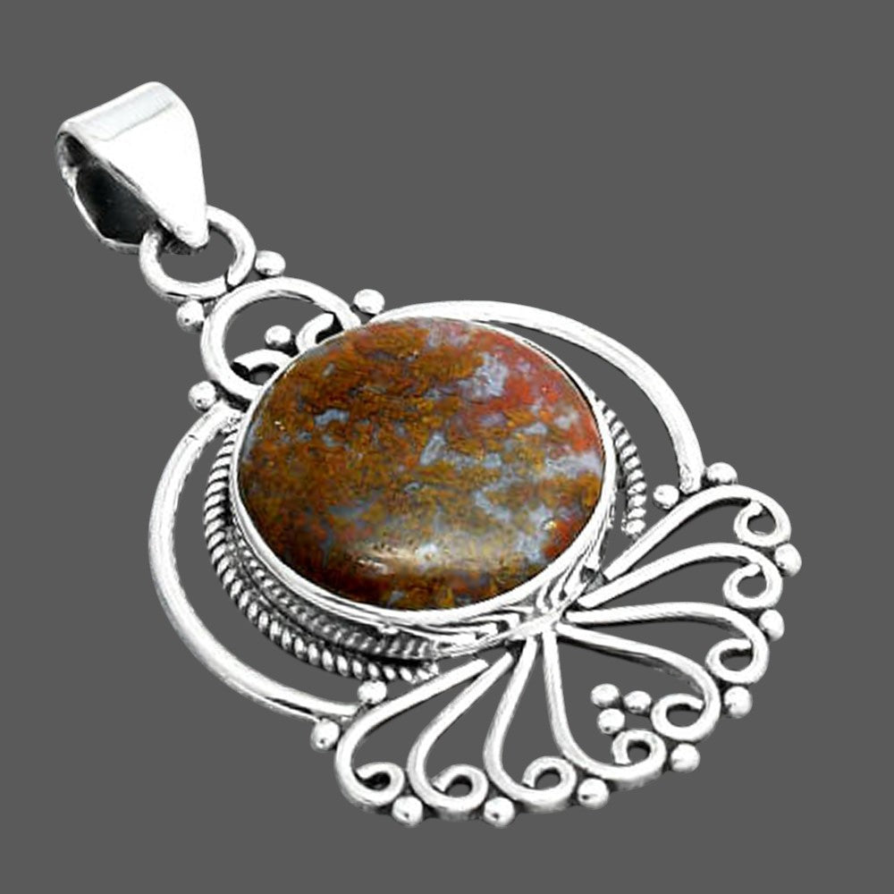 Natural Red Moss Agate Pendant P-1544 SDP155880