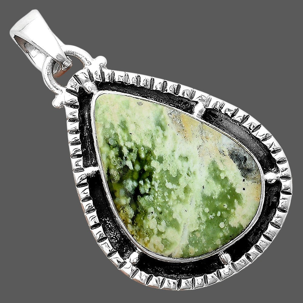Natural Chrome Chalcedony Pendant P-1495 SDP156416